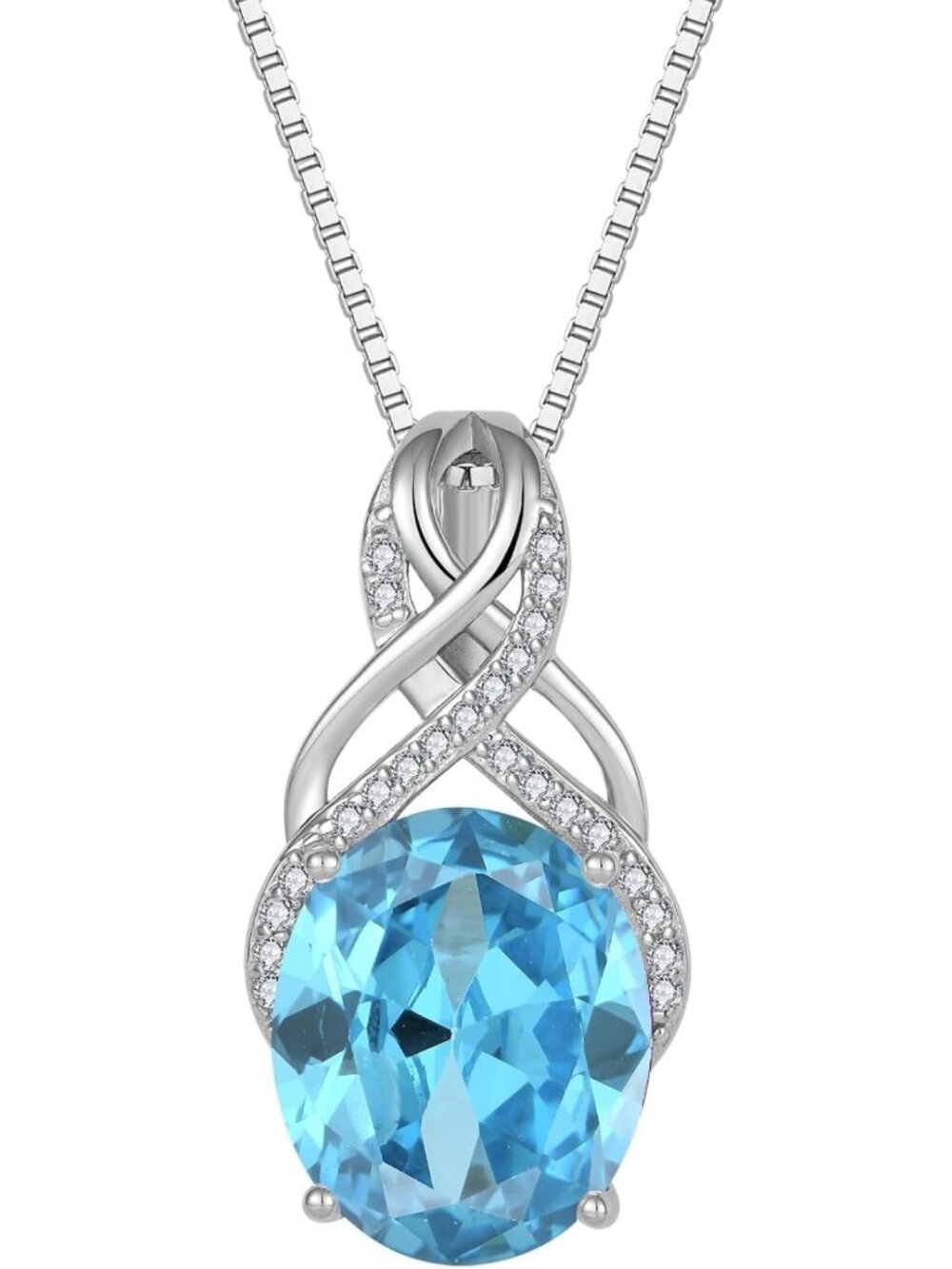 925 Silver Infinity Birthstone Necklace for Women - Elegant Gift for Her